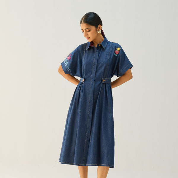 SUI - Shades Of Blue Sustainable Denim Dress