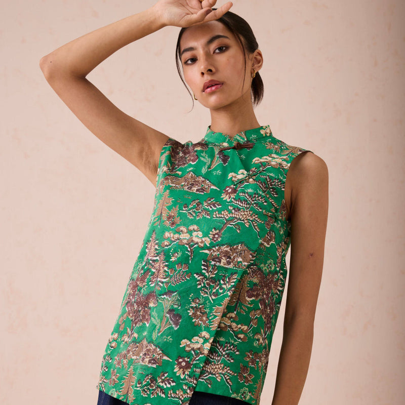 SUI - The Evergreen Luck Tencel Cheongsam Blouse